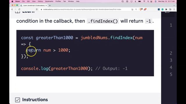 The findIndex Method Explained with JavaScript, Codecademy's Practice findIndex Method, Iterators J смотреть онлайн