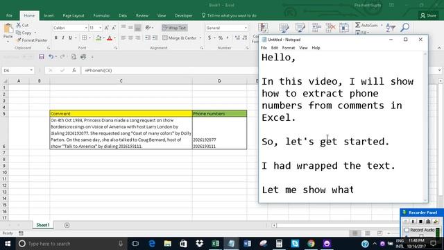 Extract phone numbers from comments in Excel смотреть онлайн