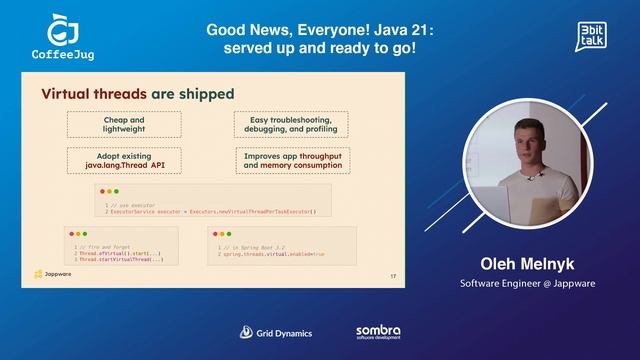 Good News, Everyone! Java 21: served up and ready to go! by Oleh Melnyk | CoffeeJUG смотреть онлайн