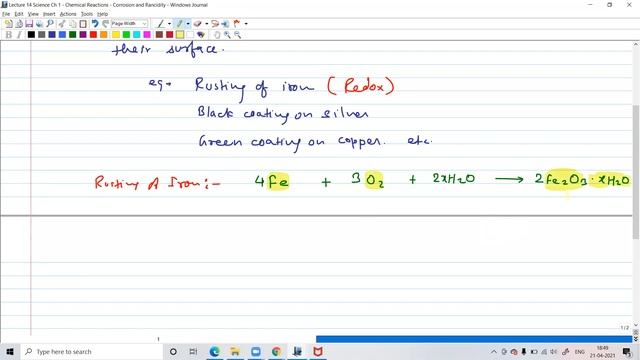 Lecture 14 Science Ch 1 Chemical Reactions Corrosion and Rancidity смотреть онлайн