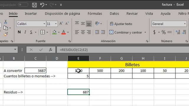 Hacer el desglose de billetes y monedas para la factura en Excel (Parte 4) смотреть онлайн
