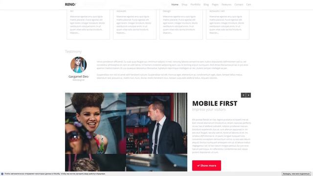 RENO - Responsive MultiPurpose Drupal Theme смотреть онлайн