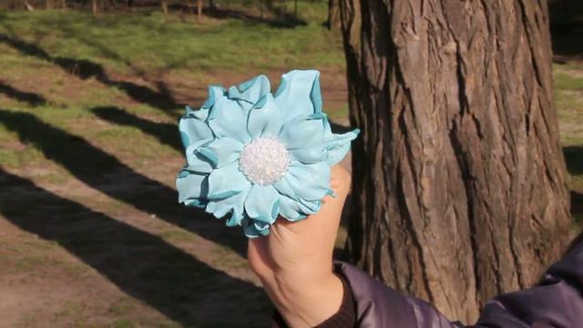 BulatDesign. Кожаная брошь "Голубая мечта" смотреть онлайн