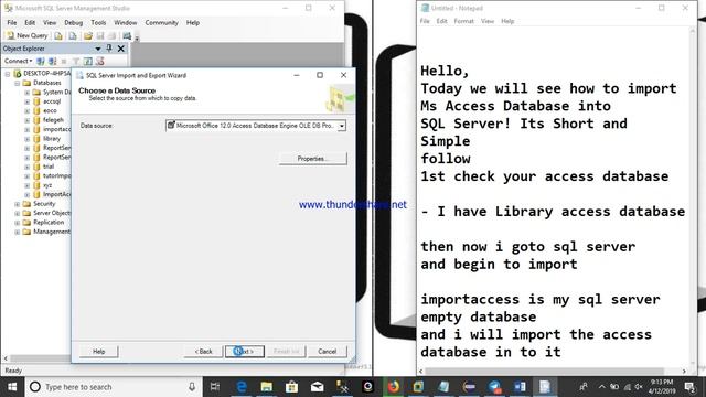 Import MS Access Database into SQL Server смотреть онлайн