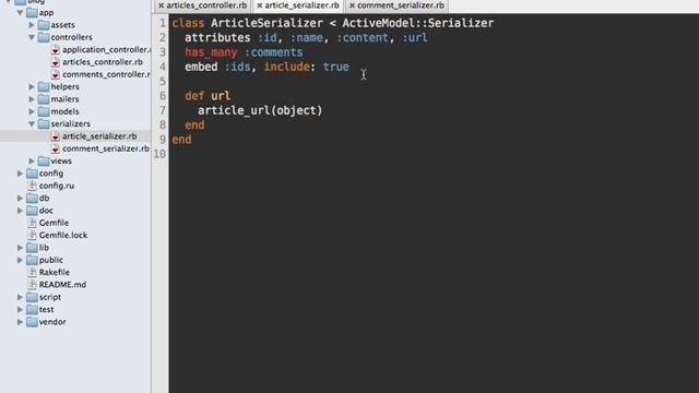 Ruby on Rails - Railscasts #409 Active Model Serializers смотреть онлайн