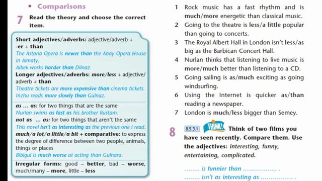 Excel. Grade 8. Lesson 28. Word formation. Speaking. Comparisons смотреть онлайн