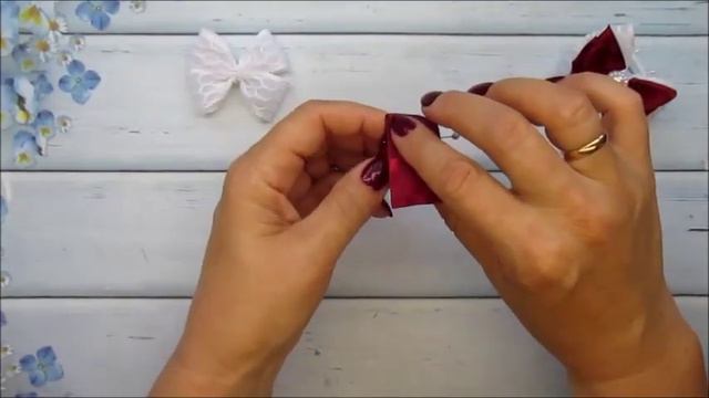 🎀 Маленькие бабочки-бантики из лент 🎀 Канзаши 🎀 Ribbon bow Kanzashi 🎀 Hand мade 🎀 DIY смотреть онлайн