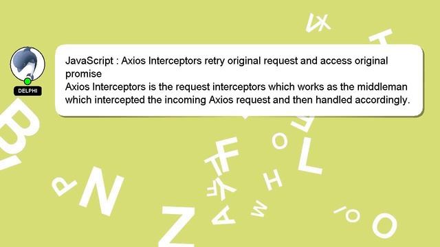 JavaScript : Axios Interceptors retry original request and access original promise смотреть онлайн