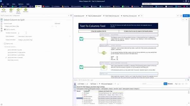 Alteryx Text-to-Columns Tool Demonstration смотреть онлайн