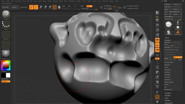 Урок 4. Настройки кистей в ZBrush. смотреть онлайн
