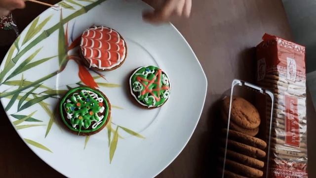 Новогодние печенья своими руками ! Легко, просто и красиво! смотреть онлайн