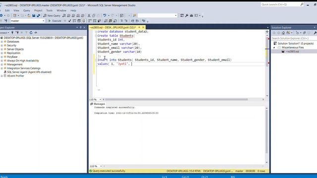 Insert Data Into Table--Microsoft SQL Server Management Studio смотреть онлайн