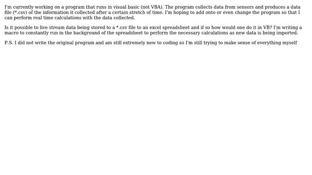 Visual Basic and Excel data streaming in real time смотреть онлайн