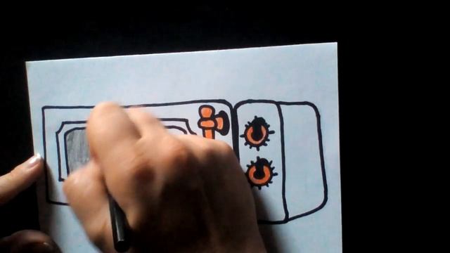 Как нарисовать микроволновку - How to draw a microwave Как нарисовать милые рисунки смотреть онлайн