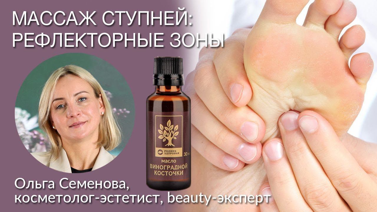 Массаж ступней ног: рефлекторные зоны [Родник здоровья] смотреть онлайн