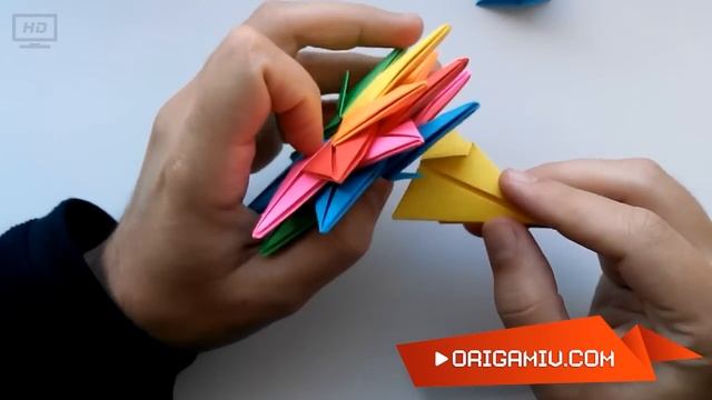 Super origami star - bright rotating star out of paper (Origami Swirl Star Torus by Yuri Shumakov) смотреть онлайн