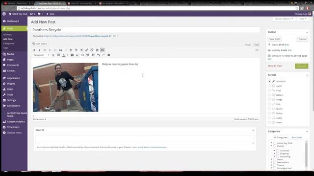 Wordpress Post Tutorial for Key Club Webmasters смотреть онлайн