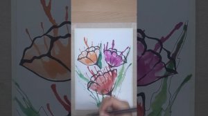 Кляксография. Нетрадиционные техники рисования. Цветы