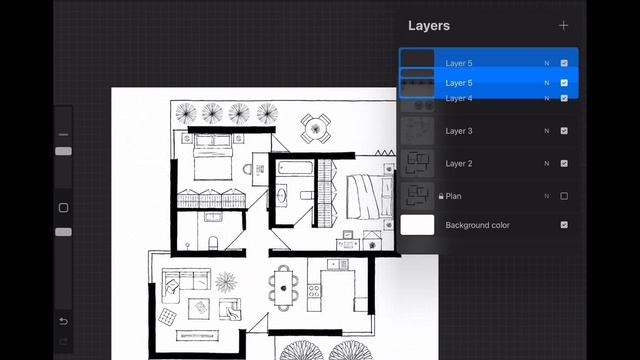 Hand-drawn Style Floor Plan Tutorial | Procreate Architecture смотреть онлайн