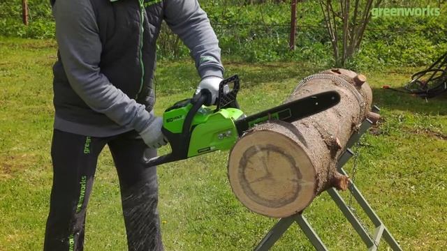 Аккумуляторные цепные пилы Greenworks