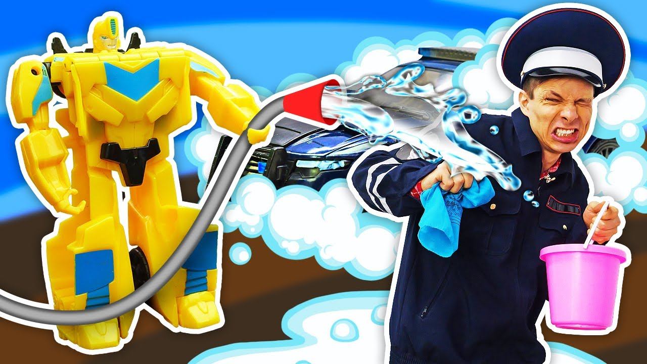 Видео для детей - Десептиконы атакуют автомойку! Мультики для мальчиков про трансформеры смотреть онлайн