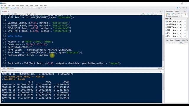 Value-at-Risk and Conditional-value-at-Risk in R смотреть онлайн