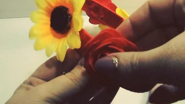 Ободок с цветами своими руками