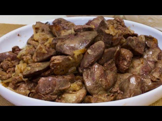 Очень вкусная куриная печень с луком. смотреть онлайн