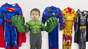 Брозаврики играют как супергерои Человек паук Халк Железный человек Обучающее видео для детей