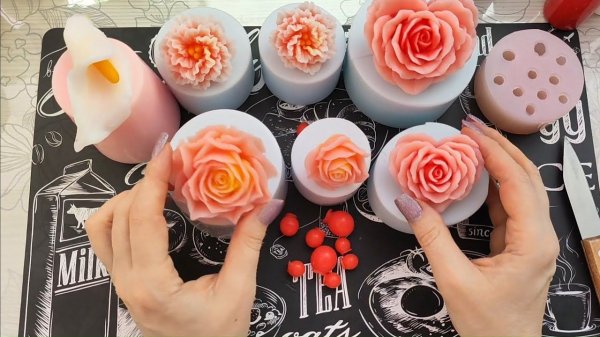 Мыловарение/Розы из мыла/Заливаю формы/Хобби мыловар