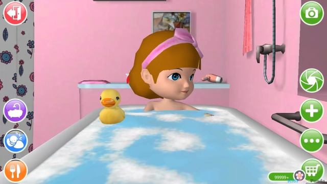 Play Fun Baby Care - Bath Time, Feed & Dress Up Kids Games - Ava the 3D Doll Gameplay #3 смотреть онлайн