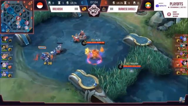 RRQ Hoshi vs Burmese Ghouls GAME 1 M2 World Championship 2020 Playoffs  Mobile Legends