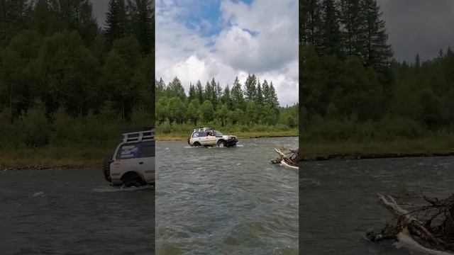 Тыва, Тоджа. Простой брод через реку Харал. #offroad #LandCruiser смотреть онлайн