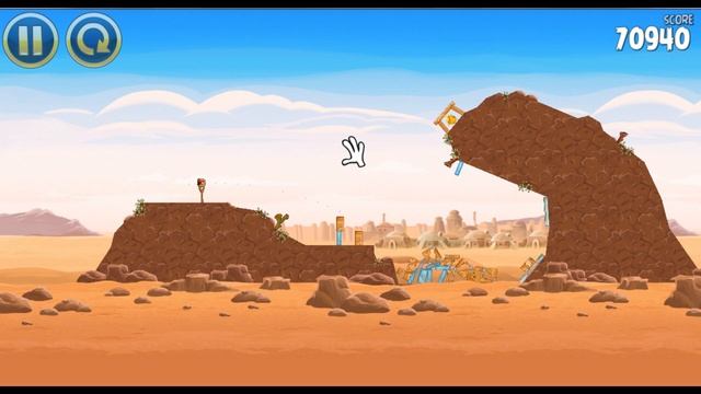 Angry Birds Star Wars Level 1-13 Tatooine 3 Stars Bonus Walkthrough Full HD смотреть онлайн