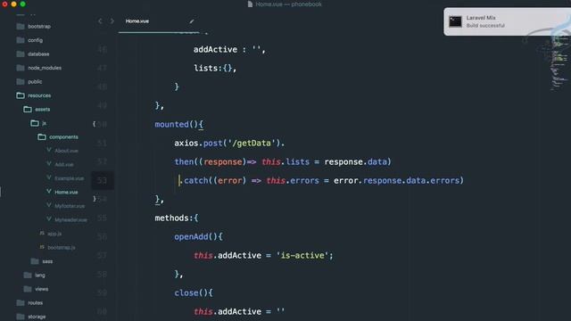 Laravel 5.5 + Vuejs + Bulma | Phonebook App | Display item from database #9 смотреть онлайн