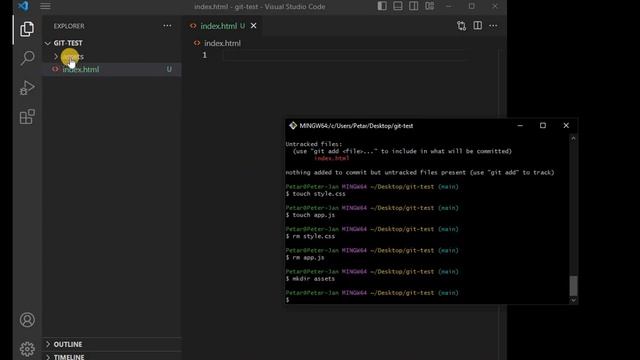 Git touch, mkdir [5] смотреть онлайн