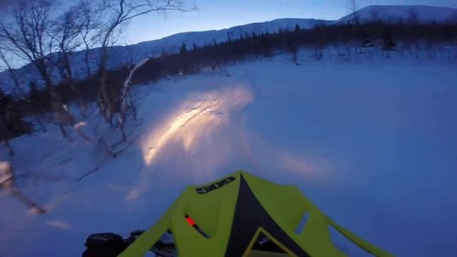 2015.02.06 часть7 3 Хибины первая горная каталка на снегоходе