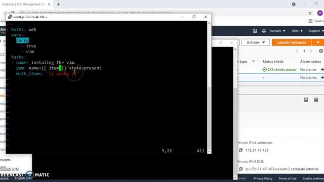 8 ansible sample playbook for installing tree and vim in Hindi/urdu on amazon EC2 servers. смотреть онлайн