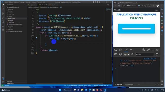 Cours 18 Exercice1 Manipulation du DOM Application Web Dynamique JavaScript Moderne Bootstrap 5.2.2 смотреть онлайн