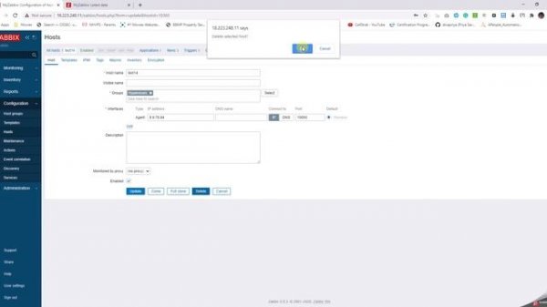 5. How to Delete Host in Zabbix