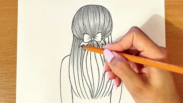 КАК НАРИСОВАТЬ ДЕВУШКУ ОЧЕНЬ ЛЕГКО | Рисунок Карандашом смотреть онлайн