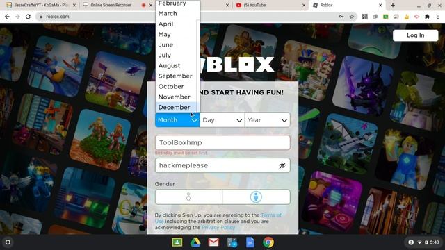 Making ToolBox a Roblox account and Giving U guy's an alt account. (Part 2) смотреть онлайн