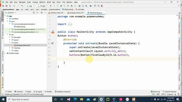 Android Popup Menu смотреть онлайн