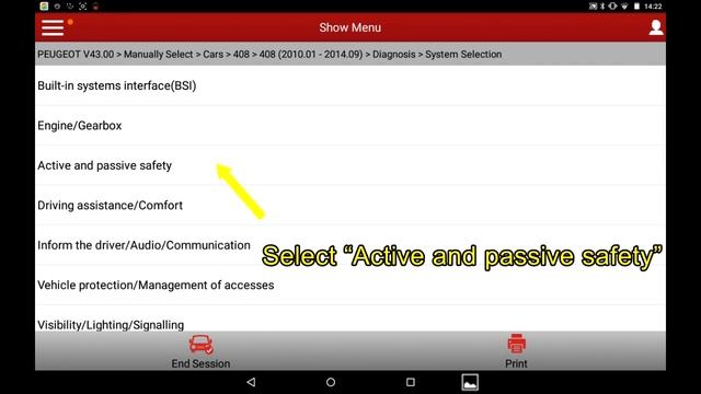 [LAUNCH X-431PRO/PRO3] Method For Calibrating The Steering Wheel Angle Sensor, 2011 PEUGEOT 408