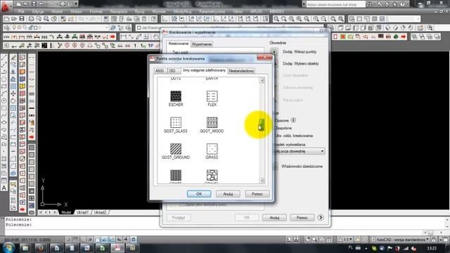 AutoCAD - Dodatkowe wzory kreskowania смотреть онлайн