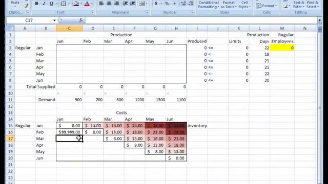 Aggregate Planning on Microsoft Excel, Transportation Problem смотреть онлайн
