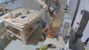 табурет из бука и дуба