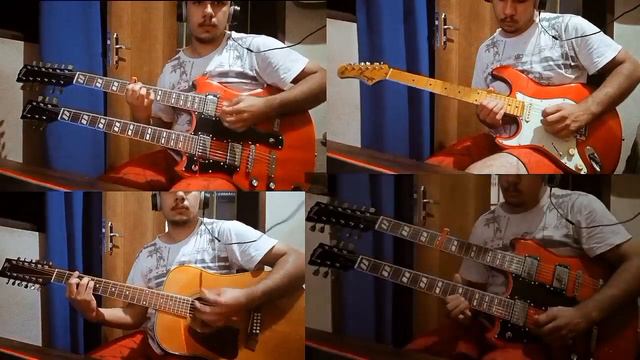 Eagles - Hotel California (guitar solo cover) смотреть онлайн