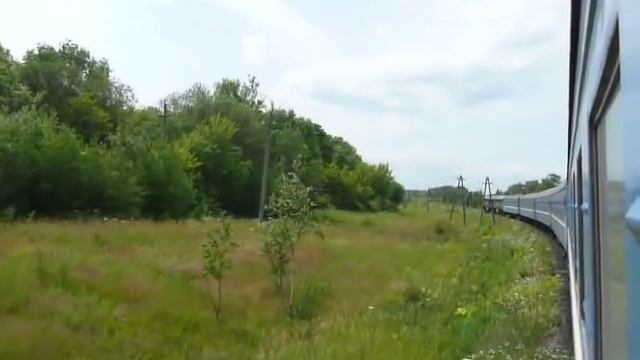 Вид из окна поезда Челябинск-Минск. Тульская обл. смотреть онлайн