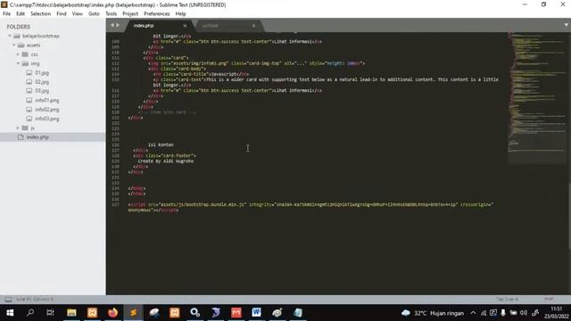 #5 Membuat Footer pada website menggunakan bootstrap 5 смотреть онлайн